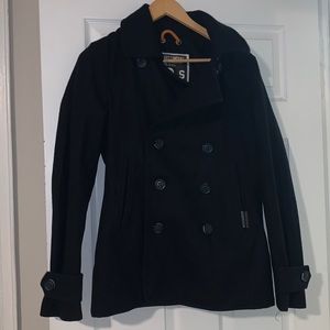 Superdry men's small slim fit Commodity Pea Coat